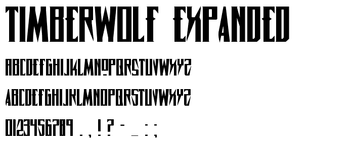 Timberwolf Expanded font